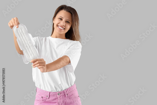 Young woman with menstrual ...