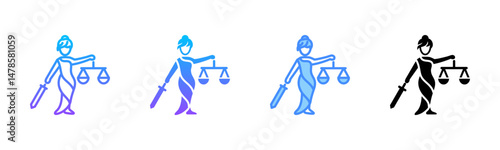 Justice Multi Style Icon Set