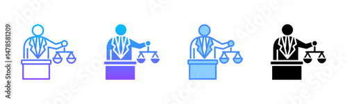 Attorneys Multi Style Icon Set
