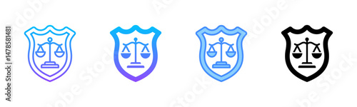 Defense Multi Style Icon Set