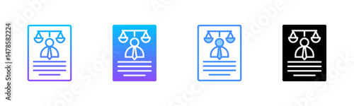Affidavit Multi Style Icon Set