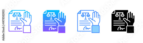 Deposition Multi Style Icon Set