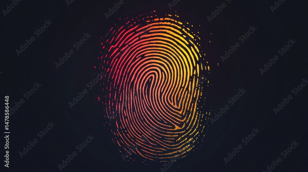 Artistic fingerprint logo with an abstract pattern Artistic fingerprint logo with an abstract pattern