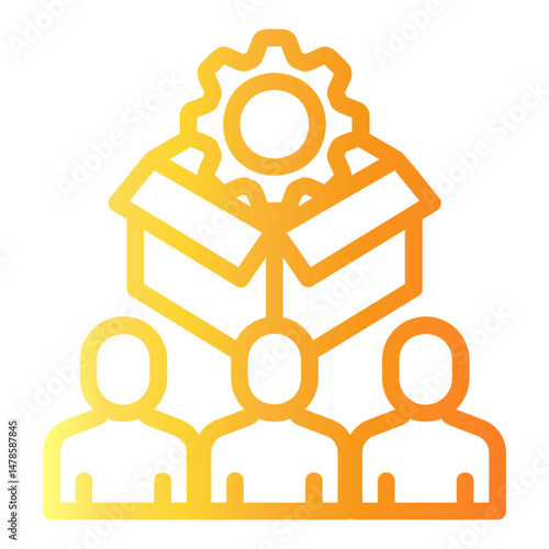 joint Line Gradient Icon