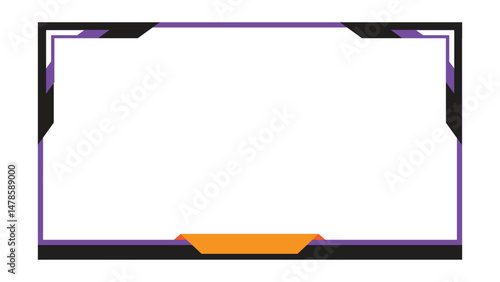 Cool game live streaming overlay frames, gaming overlay frames, simple and cool overlay frames