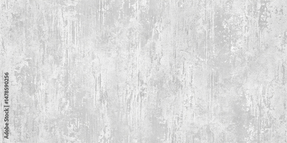 Fototapeta premium Vertical streaked white-gray grunge wall texture with peeling paint look, excellent for grungy design effects or creative vintage layouts