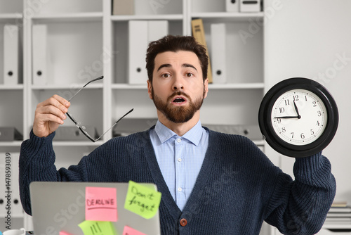 Stressed businessman with a...
