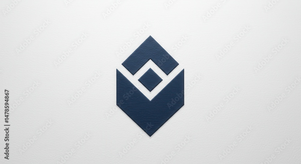 Abstract geometric shape on white background