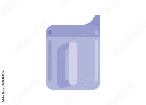 Baby sippy cup. Simple flat illustration.