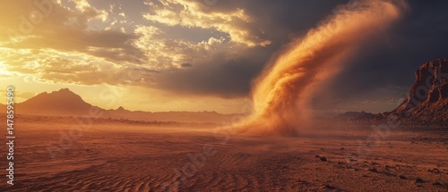 Wallpaper Mural Dramatic landscape sunset vortex Torontodigital.ca