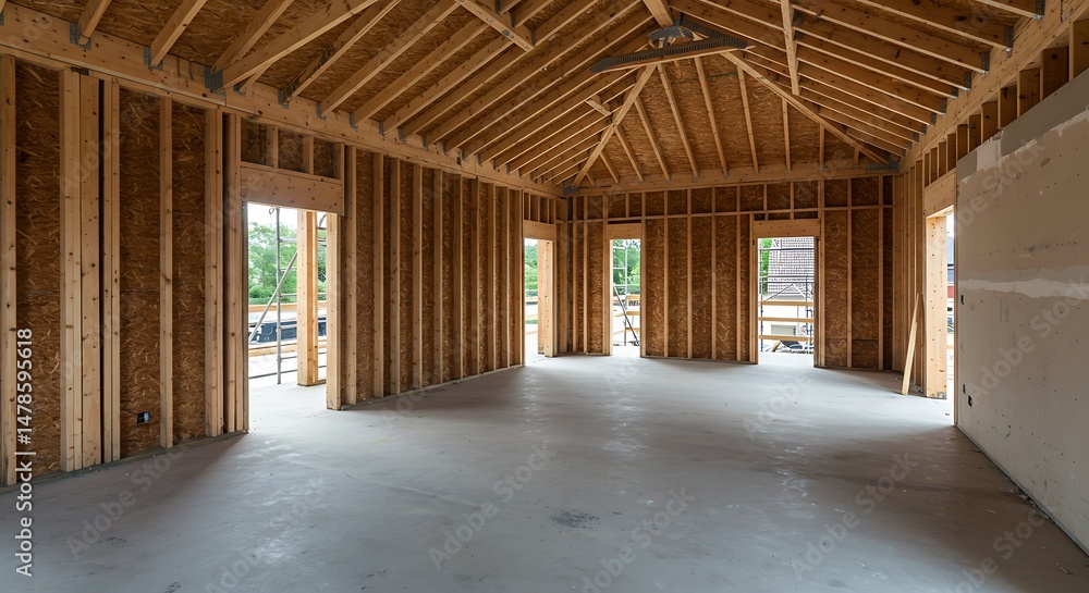 House under construction House under construction