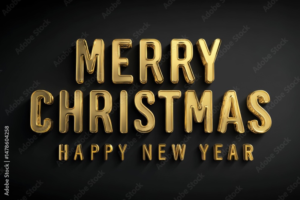 Obraz premium 3D gold text 
