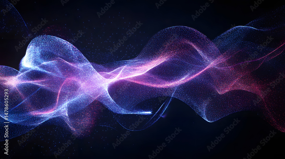 Fototapeta premium Technology special effects light effects particle background