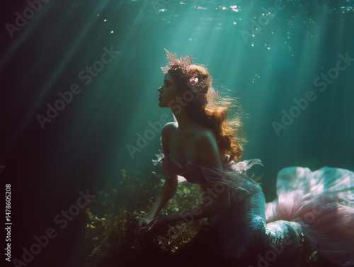 mermaid fantasy underwater beauty candid portrait fairy tale creature beautiful female character