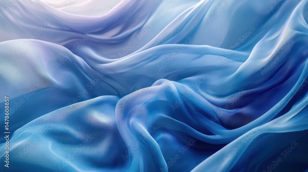 Fototapeta premium Blue fabric drape texture