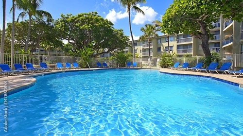 Wallpaper Mural Vibrant Pool Scene With Sunlight Reflecting Blue Wave Surface Transparent Water and Cool Summer Ripple In a Peaceful Resort Setting Torontodigital.ca