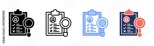 Assessment icon sheet multiple style collection