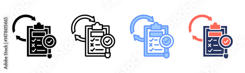 Evaluation icon sheet multiple style collection