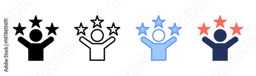 Competence icon sheet multiple style collection