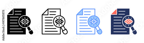 Scrutiny icon sheet multiple style collection