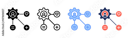 Competency icon sheet multiple style collection
