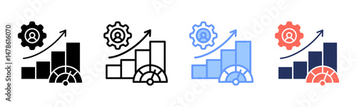 Performance Metrics icon sheet multiple style collection