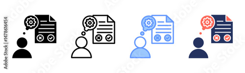 Skill Test icon sheet multiple style collection
