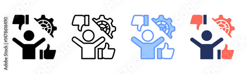 Performance Management icon sheet multiple style collection