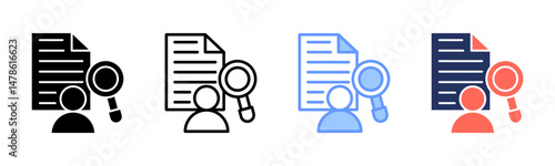 Audit icon sheet multiple style collection