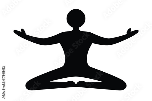 Black Silhouette Yoga Essay Writing Concept Style