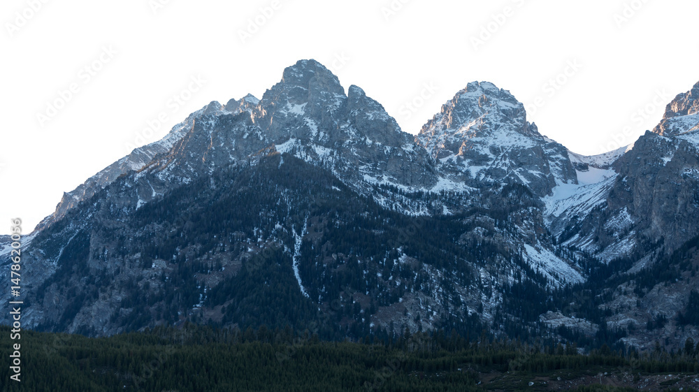 Fototapeta premium Simple Snowy Hills Transparent Image