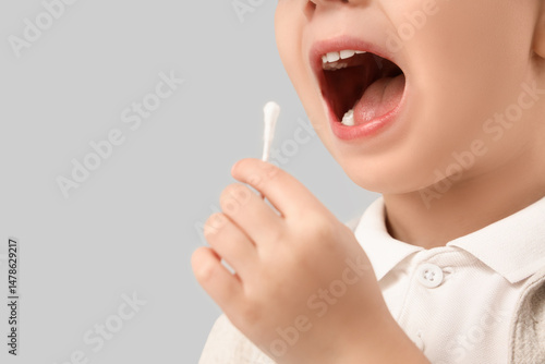 Cute little boy with cotton...