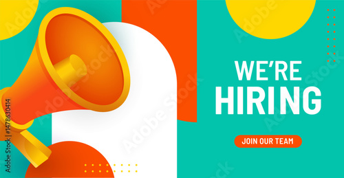 We're hiring creative concept poster. We are hiring background