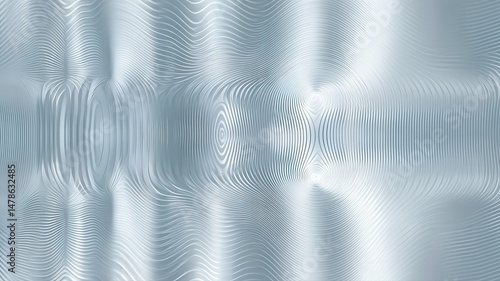 Elegant scientific schematic of the double-slit experiment, showing coherent light passing through two narrow slits and forming an interference pattern in soft grey and blue tones. Clean physics desig