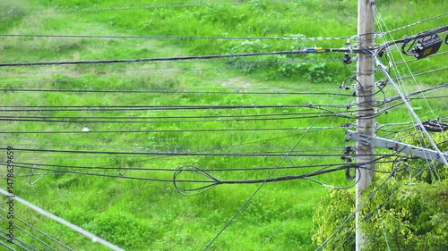 Cholula, Mexico Panoramic video of Cholula cityscape with rooftops and residential buildings during rainy day