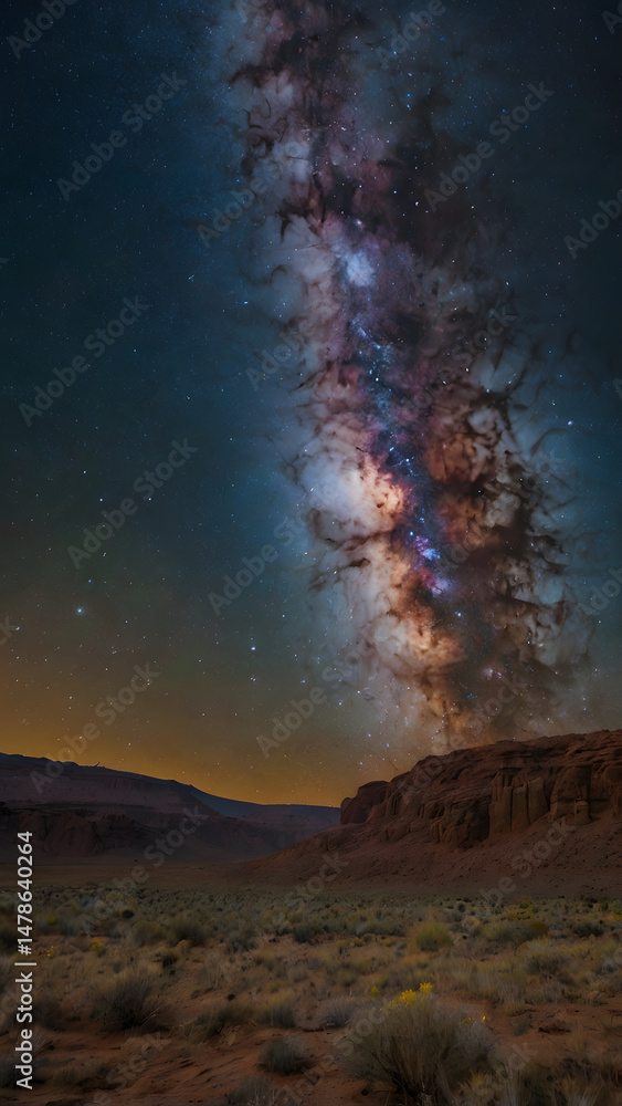 Fototapeta premiumAmid a cosmic or dreamlike backdrop