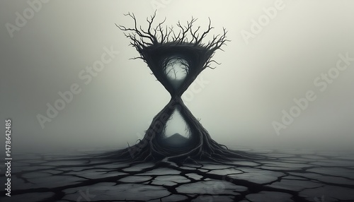Hourglass Tree on Cracked Land