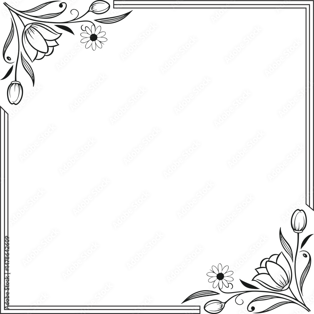 abstract floral background with frame abstract floral background with frame