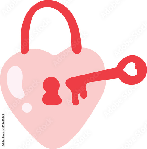 Valentine's Day Love Elements Clipart. A charming Valentine’s illustration featuring chocolates, flowers, gifts, hearts, and romantic love symbols in pink, red, and pastel tones.