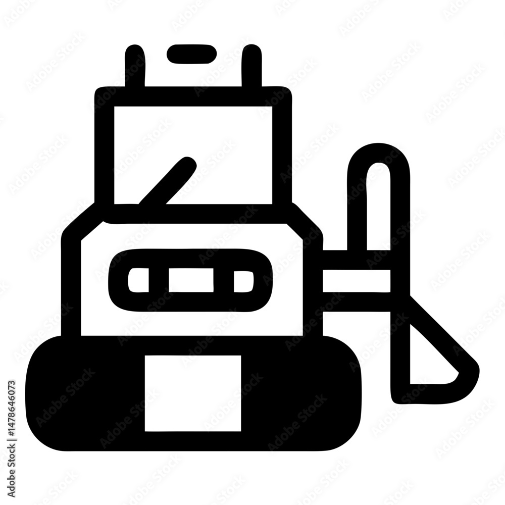 Bulldozer Icon Vector , Heavy Construction Machine Symbol for Industrial and Building Site Projects Bulldozer Icon Vector , Heavy Construction Machine Symbol for Industrial and Building Site Projects