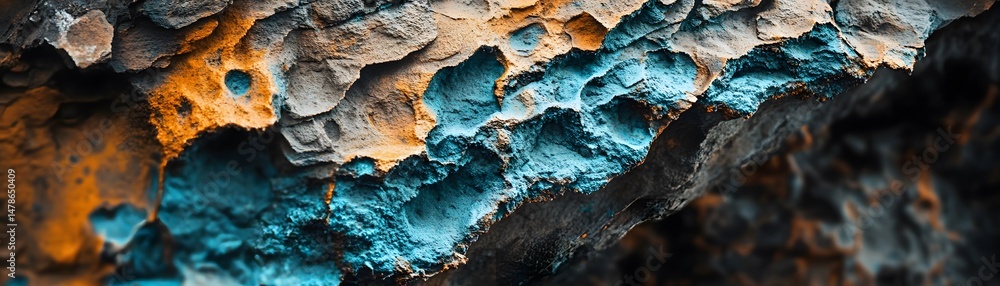 Fototapeta premium Close-up view of textured rock formations.