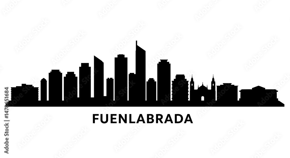 Naklejka premium Fuenlabrada Skyline Spain Cityscape.