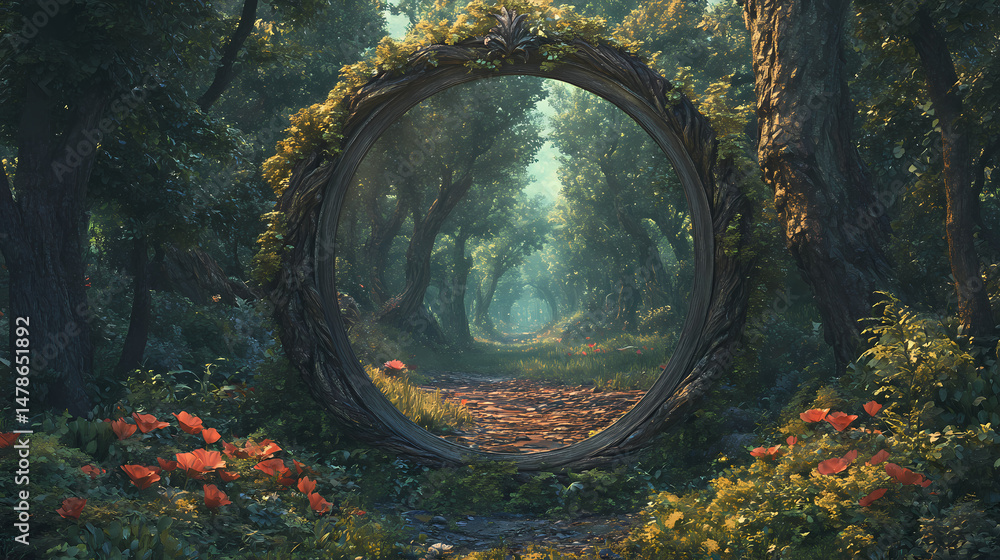 Fototapeta premium enchanted reflecting mirror