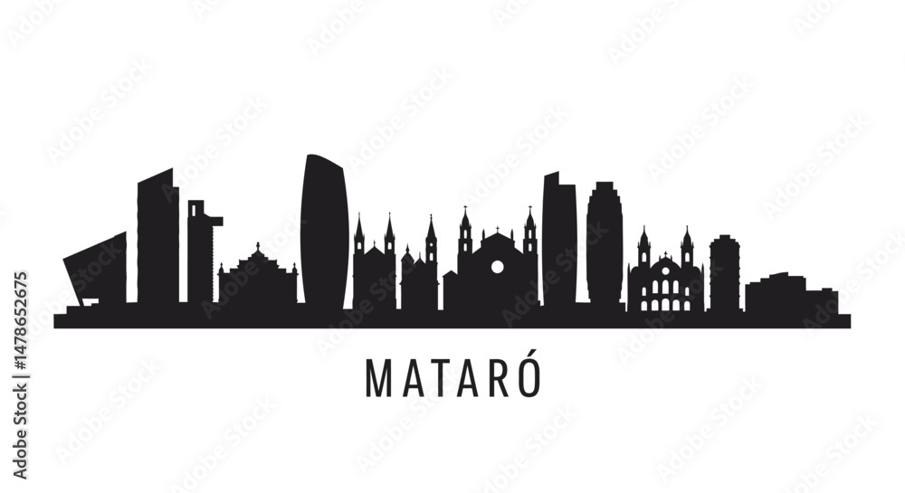 Naklejka premium Matar Skyline Vector City Silhouette.