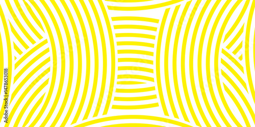 Pasta background, spaghetti abstract geometric pattern. Yellow macaroni poster. Modern vector illustration.