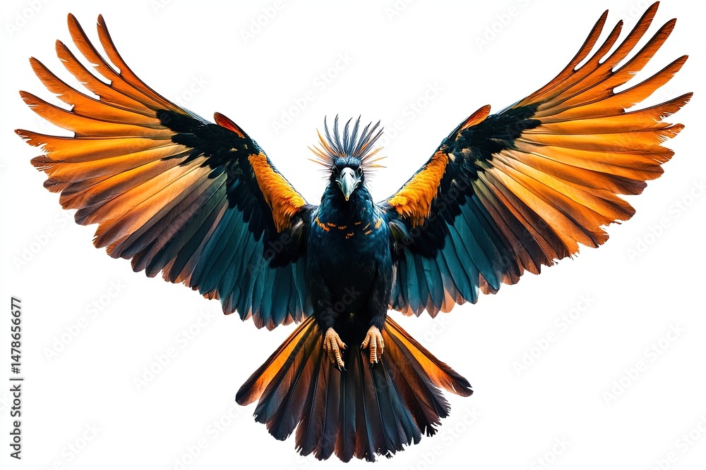 Obraz premium The Garuda bird is spreading its wings wide Isolated