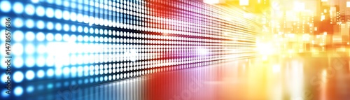 Dynamic display of vibrant hues and lights.