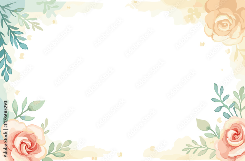 Fototapeta premium watercolor background on white background 