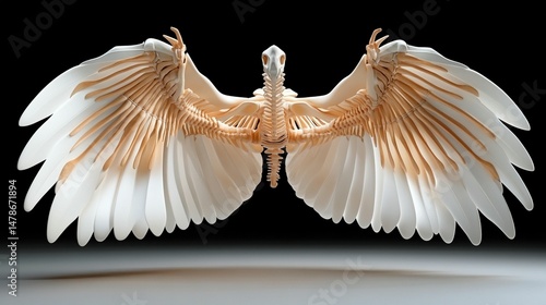 Obraz na płótnie Skeletal Winged Creature w salonie