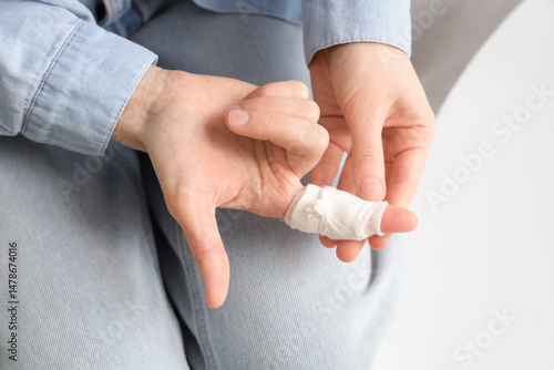 Young woman with applied ga...